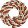 Mustang Poly Lead Rope Orange/Grey/Turquoise -Weaver Leather Cowboy Store 6000 OHV