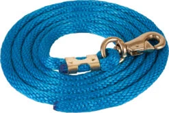 Mustang 9' Poly Lead Rope With Bull Snap - Blue