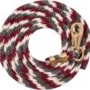 Mustang 9 Foot Burgundy, Grey And Cream Bull Snap Lead Rope -Weaver Leather Cowboy Store 6001 HGY