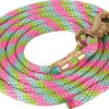 Mustang Pink, Aqua And Lime 9' Bull Lead Rope -Weaver Leather Cowboy Store 6001 WRRN