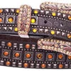 Women's Brown Gator Rhinestone Studded Belt 1 Women's Brown Gator Rhinestone Studded Belt -Weaver Leather Cowboy Store 6016 brown