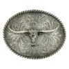 Montana Silversmiths Montana Silver Oval Longhorn Classic Antiqued Belt Buckle