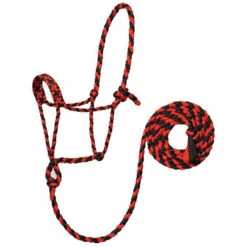 Weaver Leather Weaver Black And Red Rope Halter With Lead