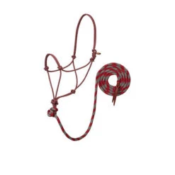 Weaver Leather Weaver Red And Charcoal Bamboo Rope Halter With Lead