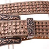 Women's Brown Laser Cut Studded Belt 2 Women's Brown Laser Cut Studded Belt -Weaver Leather Cowboy Store 6328 brn