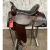 Circle Y Big Spring Easy Fit Saddle With Black Seat And Gold Hardware, 17" Seat -Weaver Leather Cowboy Store 6862 1701 05