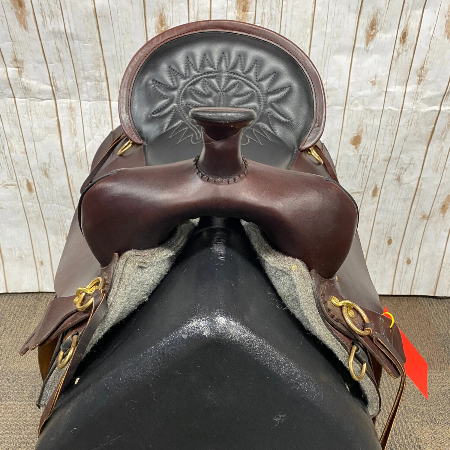 Circle Y Big Spring Easy Fit Saddle With Black Seat And Gold Hardware, 17" Seat 5 Circle Y Big Spring Easy Fit Saddle With Black Seat And Gold Hardware, 17" Seat - Image 3