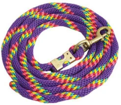 Rainbow Glitter Confetti Lead With Bolt Snap - Purple