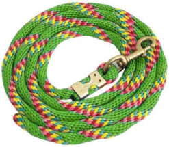 Rainbow Glitter Confetti Lead With Bolt Snap - Lime Green