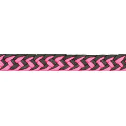 Partrade Pink And Black Braided Barrel Reins