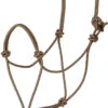 Mustang Premium Nylon Rope Halter - Black/Tan