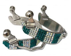 Showman Teal And Iridescent Bumper Spurs