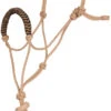 Mustang Jute Rope Halter And Lead With Color Noseband - Black/Tan -Weaver Leather Cowboy Store 8118 DJ