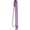 Mustang Purple, Turquoise And Hot Pink Flat Braided Trail Reins