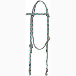Mustang Pink, Turquoise, And Lime Browband Headstall