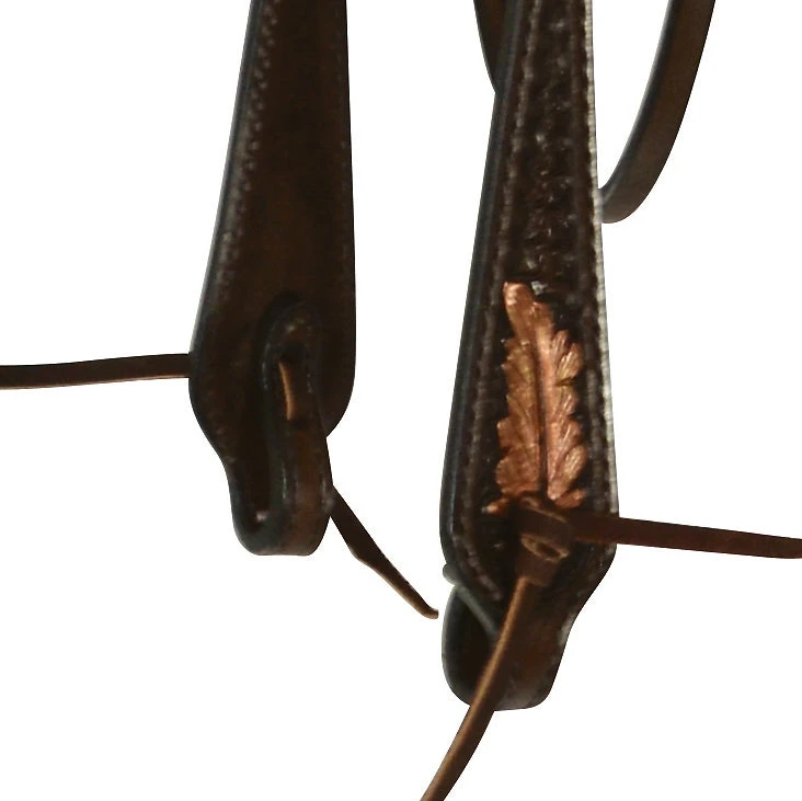 Sharon Camarillo Metallic Feather Browband Headstall 4 Sharon Camarillo Metallic Feather Browband Headstall - Image 2