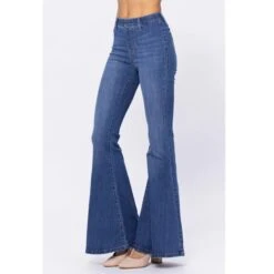 Judy Blue High Rise Pull On Super Flare Jeans -Weaver Leather Cowboy Store 88277REGa