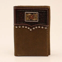 Ariat Basket Weave Nail Head Trifold