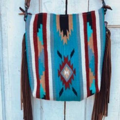 American Darling Aztec Blanket Fringe Cross Body -Weaver Leather Cowboy Store ADBG208b