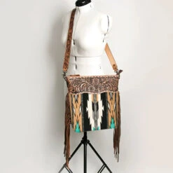 American Darling Tan & Black & Turquoise Crossbody -Weaver Leather Cowboy Store ADBG510AG C feeb50f9 5f57 43fd bd66 f42aaf7ce577