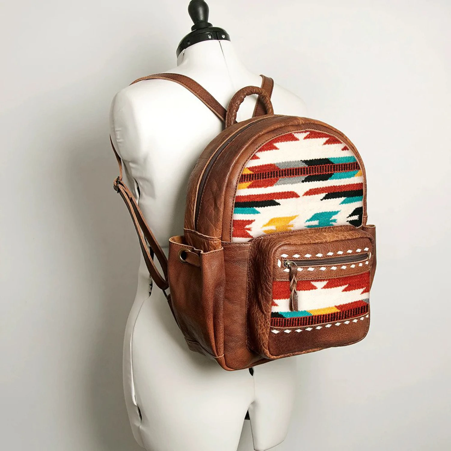 American Darling Leather Aztec Blanket Back Pack 7 American Darling Leather Aztec Blanket Back Pack - Image 5