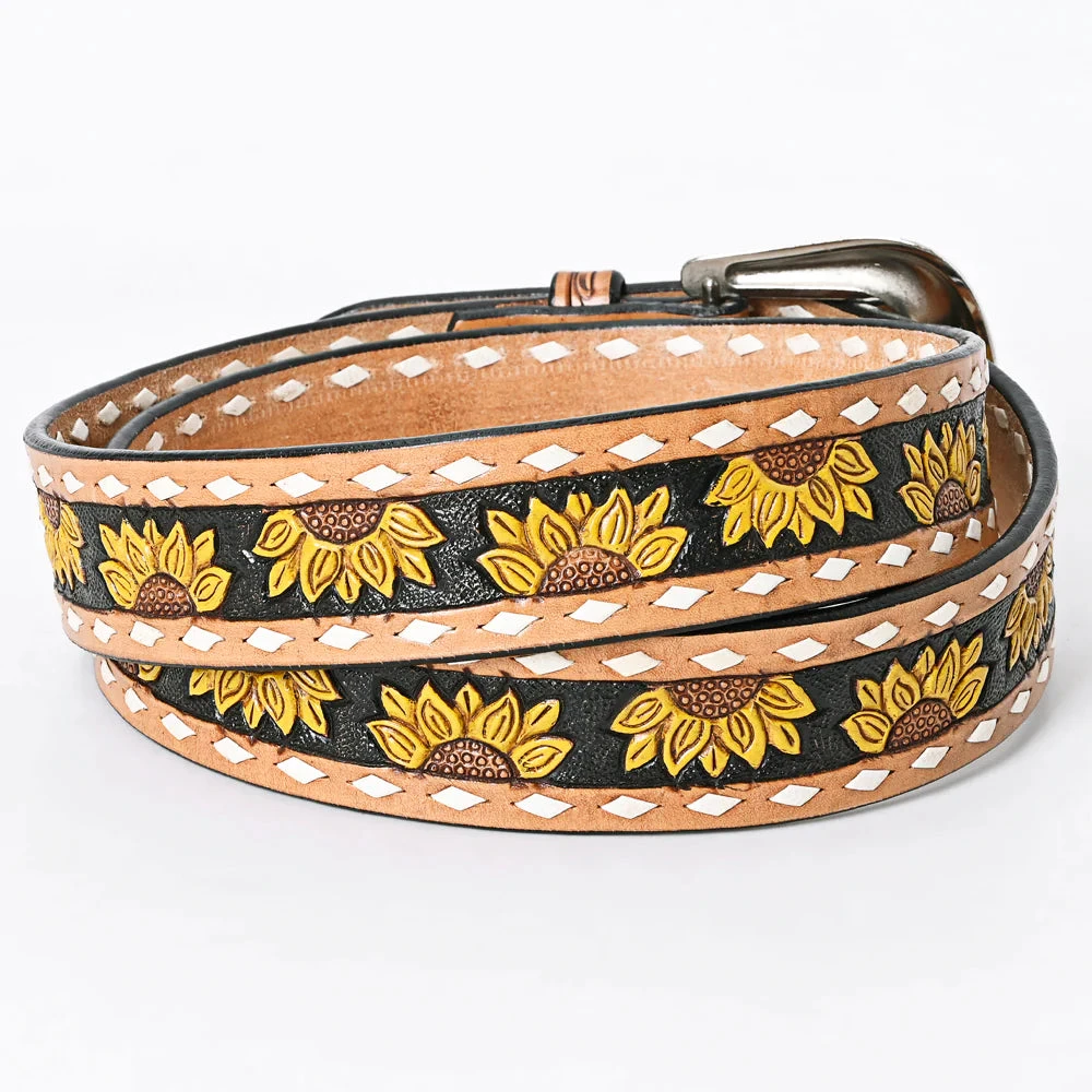 American Darling Tooled Sunflower Belt 4 American Darling Tooled Sunflower Belt - Image 2