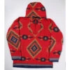 Red Aztec Fleece Pullover Hoodie -Weaver Leather Cowboy Store AIFLK
