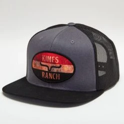 Kimes Ranch American Standard Trucker Cap -Weaver Leather Cowboy Store AmericanStandard charcoalaa