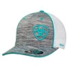 Ariat Grey And Turquoise Logo Cap -Weaver Leather Cowboy Store Ariat Flexfit 110 Technology Turquoise Heather prod 66952 l 1504933