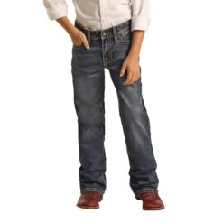 Boys Rock & Roll Dark Vintage ReFlex Boot Cut Jean