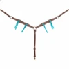 Martin Saddlery's Chocolate And Turquoise Breastcollar -Weaver Leather Cowboy Store BC15019ATD