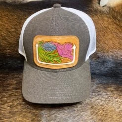 McIntire Saddlery Brown Tooled Flower Cap