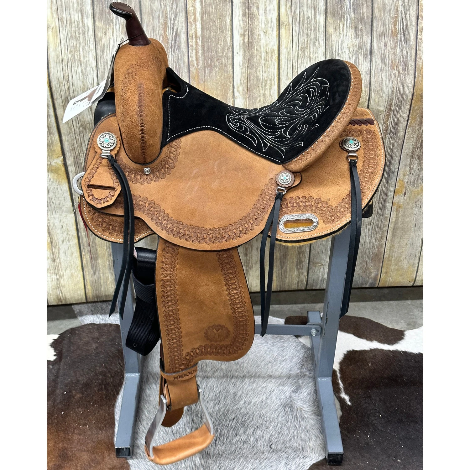 Circle Y 14 Inch Clover Leaf Barrel Saddle 3 Circle Y 14 Inch Clover Leaf Barrel Saddle