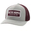 Hooey YOUTH Maroon/Grey Cap-Cactus Rope Patch