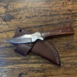 Twisted X Damascus Knife & Sheath -Weaver Leather Cowboy Store CSH WDb