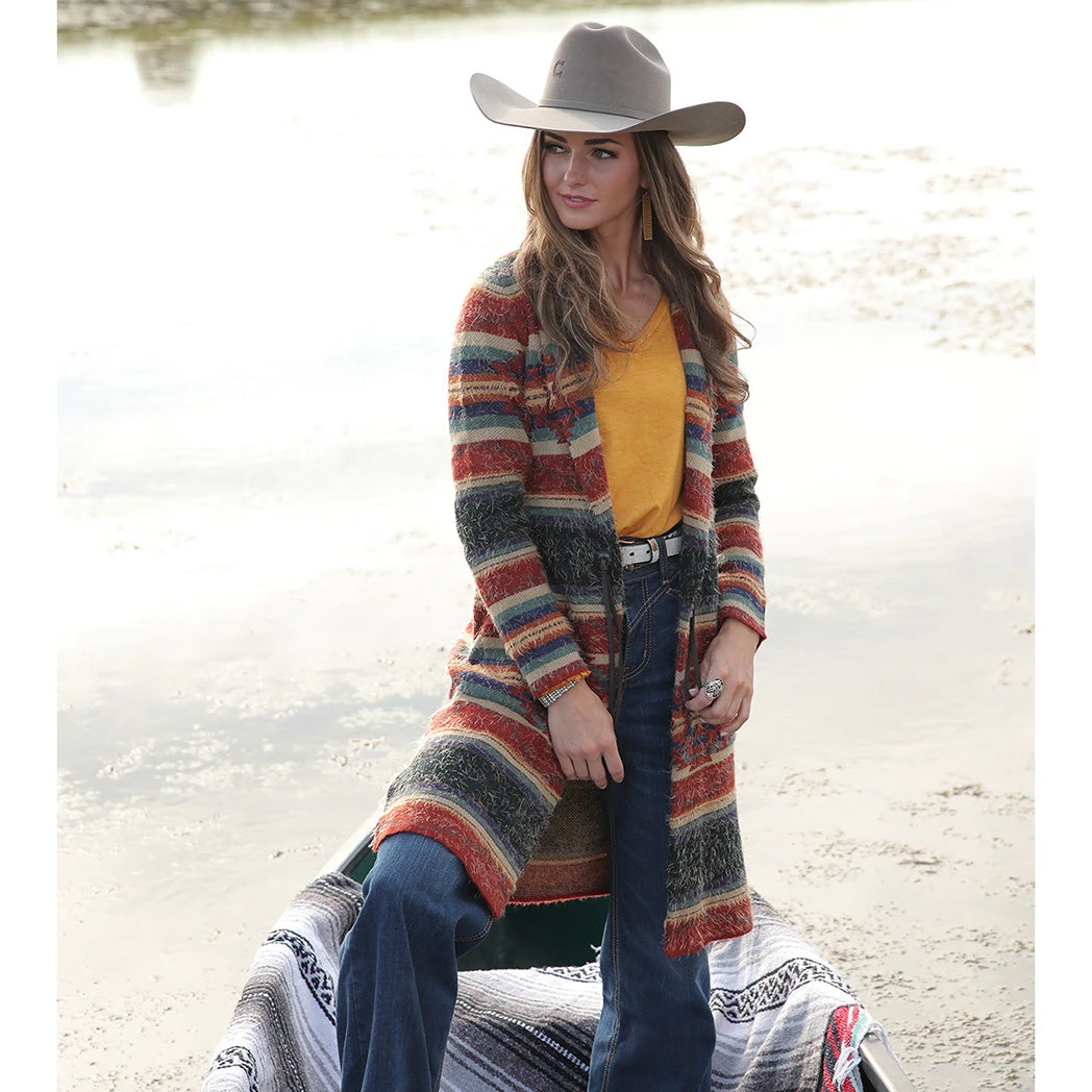 Cruel Girl Navy/Rust/Tan Duster 4 Cruel Girl Navy/Rust/Tan Duster - Image 2