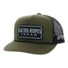 Hooey YOUTH Olive Green Cap-Cactus Rope Patch -Weaver Leather Cowboy Store Copy of website blank do not use thank you 3 68373 45318