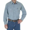 Wrangler Light Blue Denim Work Shirt