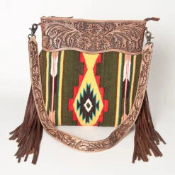 American Darling Tooled Green Aztec Bag -Weaver Leather Cowboy Store DSC 0279 copy