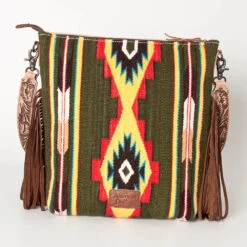 American Darling Tooled Green Aztec Bag -Weaver Leather Cowboy Store DSC 0282 copy