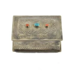 J. Alexander Silver Diamond Stamped Jewelry Box