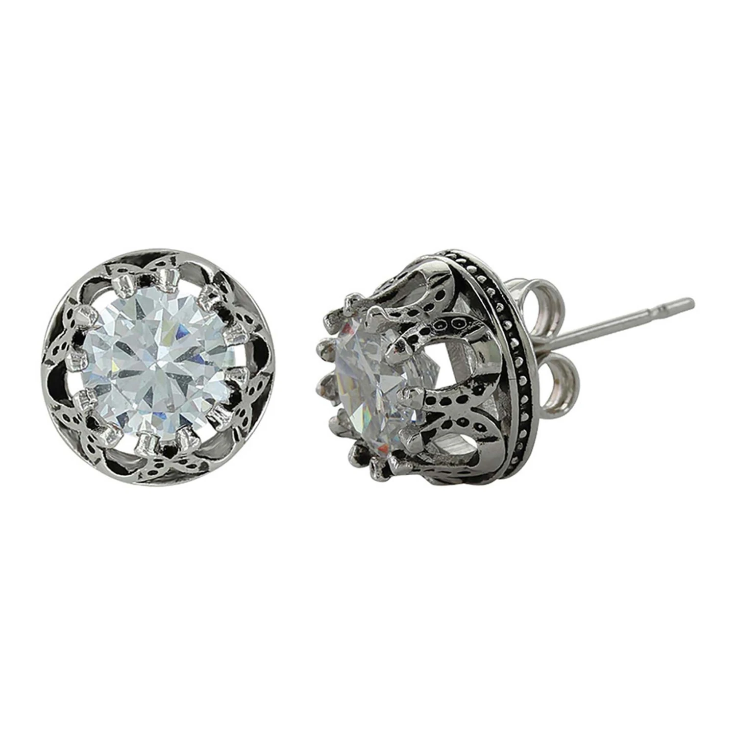 Montana Silversmiths Horseshoe Bezel Stud Earrings 5 Montana Silversmiths Horseshoe Bezel Stud Earrings - Image 3