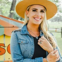 Montana Silversmiths Turquoise Star Pendant Earrings -Weaver Leather Cowboy Store ER5036b