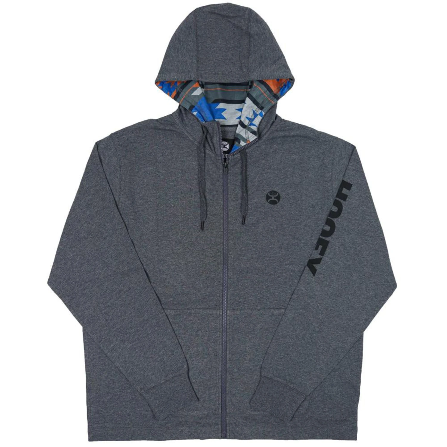 Hooey Grey Full Zip Logo Hoodie 3 Hooey Grey Full Zip Logo Hoodie