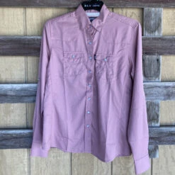 Hooey "Sol" Ladies Ash Rose Long Sleeve Shirt