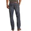 Rock & Roll Cowboy Dark Vintage Boot Cut Jeans -Weaver Leather Cowboy Store HYMDTBR1CH Back 82473