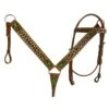 Showman Cheetah And Cactus Headstall/Breast Collar -Weaver Leather Cowboy Store IMG 0254 1