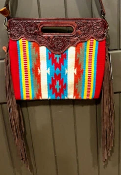 American Darling Aztec Blanket Purse W/ Fringe -Weaver Leather Cowboy Store IMG 0563