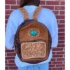 American Darling Tooled Leather W/ Turquoise Stone Backpack -Weaver Leather Cowboy Store IMG 0770copy