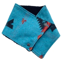 Turquoise TeePee Neck Wrap -Weaver Leather Cowboy Store IMG 2680